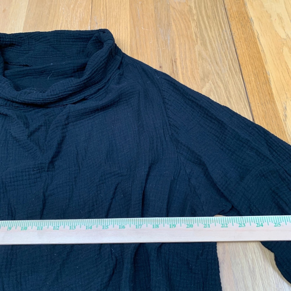 bryn Walker Black Textured Cowl Neck Blouse - Picture 3 of 9